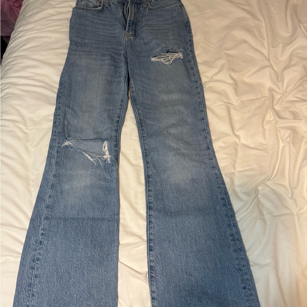 Classic Blue Distressed Women's Jeans